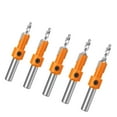 thumbnail image 4 of pitrice 5pcs Countersink Router Bit Set Woodworking Screw Extractor Step Drill Metal Taper Hole Drill for Wood, 10mm, 4 of 8