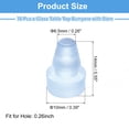 thumbnail image 2 of 76Pack 6.5mm/0.26" Glass Table Top Bumpers with Stem Fit 1/4Inch, Clear, 2 of 6