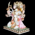 thumbnail image 4 of Hanuman Statue Murti 12 inches Large Gold Leaf Panchmukhi Hanuman Marble Blessing 5 Faces Hanuman Figurine Hanuman Hindu Monkey god of Devotion Power Energy Celibacy Bhakti Home Temple Gifts Sculpture, 4 of 7