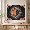 thumbnail image 5 of Sun and Moon Mandala Within Layered Petals, Mystical Celestial for Astronomy Fans, Night Sky Decor, Housewarming Gift, Tapestry Wall Hanging for Bedroom and Meditation Room, 5 of 7