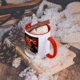 thumbnail image 5 of 3dRose, Vintage Halloween Lady in Black, 15oz Two-Tone Red Mug, 5 of 7