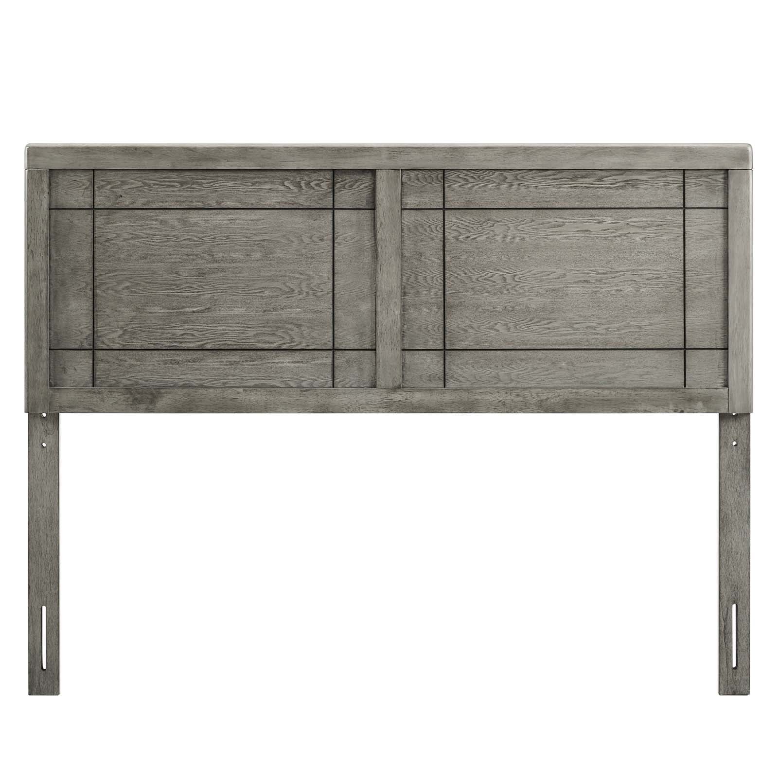 Modway Archie Twin Modern Rubberwood and MDF Headboard in Gray