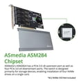 thumbnail image 2 of Controlador Riser Syba Quad M.2 NVMe a PCIe 3.0 x16, 2 of 5