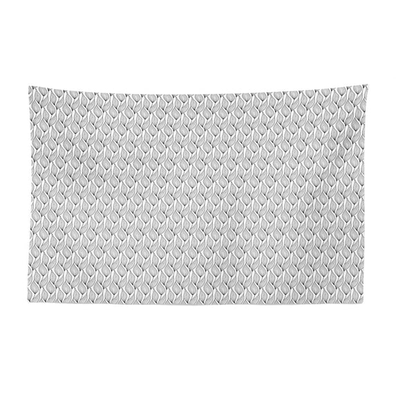 Abstract Tapestry, Modernistic Hand Drawn Like Doodle Half Circles with Stripes Dots Lines, Fabric Wall Hanging Decor for Bedroom Living Room Dorm, 2 Sizes, Charcoal Grey White, by Ambesonne