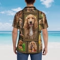 thumbnail image 7 of Cocker Spaniel Dog Men'S 3d Print Casual Button Down Shirts, Novelty Hawaiian Short Sleeves 2xl, 7 of 7