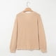thumbnail image 5 of Blusas Tipo Suéter de Larga Informales con Cuello en V y Cuello de Gofre para Mujer Albaricoque S, 5 of 9