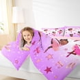 thumbnail image 3 of Erosebridal Black Princess Girl Twin Bedding Sets, Purple Pink Bowknot Bedding Comforter Set, 7 Pieces, 3 of 6
