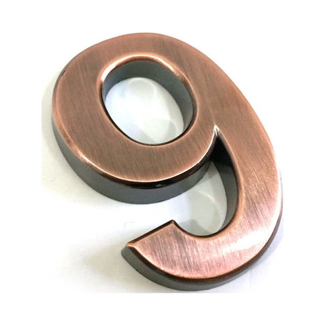 Yuarrent Números de casa para el exterior del hogar, exquisitas marcas numéricas resistentes, accesorios de marcado de puertas para el de Decoración del hogar Número 9