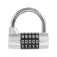 thumbnail image 1 of Combination Padlock, 5 Digit Gym Password Safety Padlock for Sports Locker Fence Toolbox Case Drawer Silver, 1 of 1