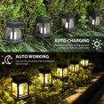 thumbnail image 5 of Linterna solar para colgar al aire libre, paquete de 8 luces solares con efecto de vela con estaca para jardín, patio, césped, patio, paraguas, tienda de campaña, árbol, patio, entrada, col JFHHH pequeña, 5 of 5