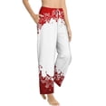 thumbnail image 2 of Haiem Winter Christmas Snowflake Women's Pajama Pants Ultra Lightweight Pjs Bottoms Sleepwear Bottom Pants With Pocket Drawstring-Small, 2 of 9