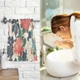 thumbnail image 7 of Yayeee 100% Cotton Hand Towels for Bathroom 16" x 28" Soft Absorbent Kitchen Towel, Red Flowers Pattern, 7 of 7