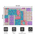 thumbnail image 4 of Bohemian Floral Patchwork Non-Slip Entryway Door Mat,Boho Indoor Decor Durable Low Plush Door Mat,Washable Welcome Rug for Patio Hallway Home Decor 20x32 Inches, 4 of 4