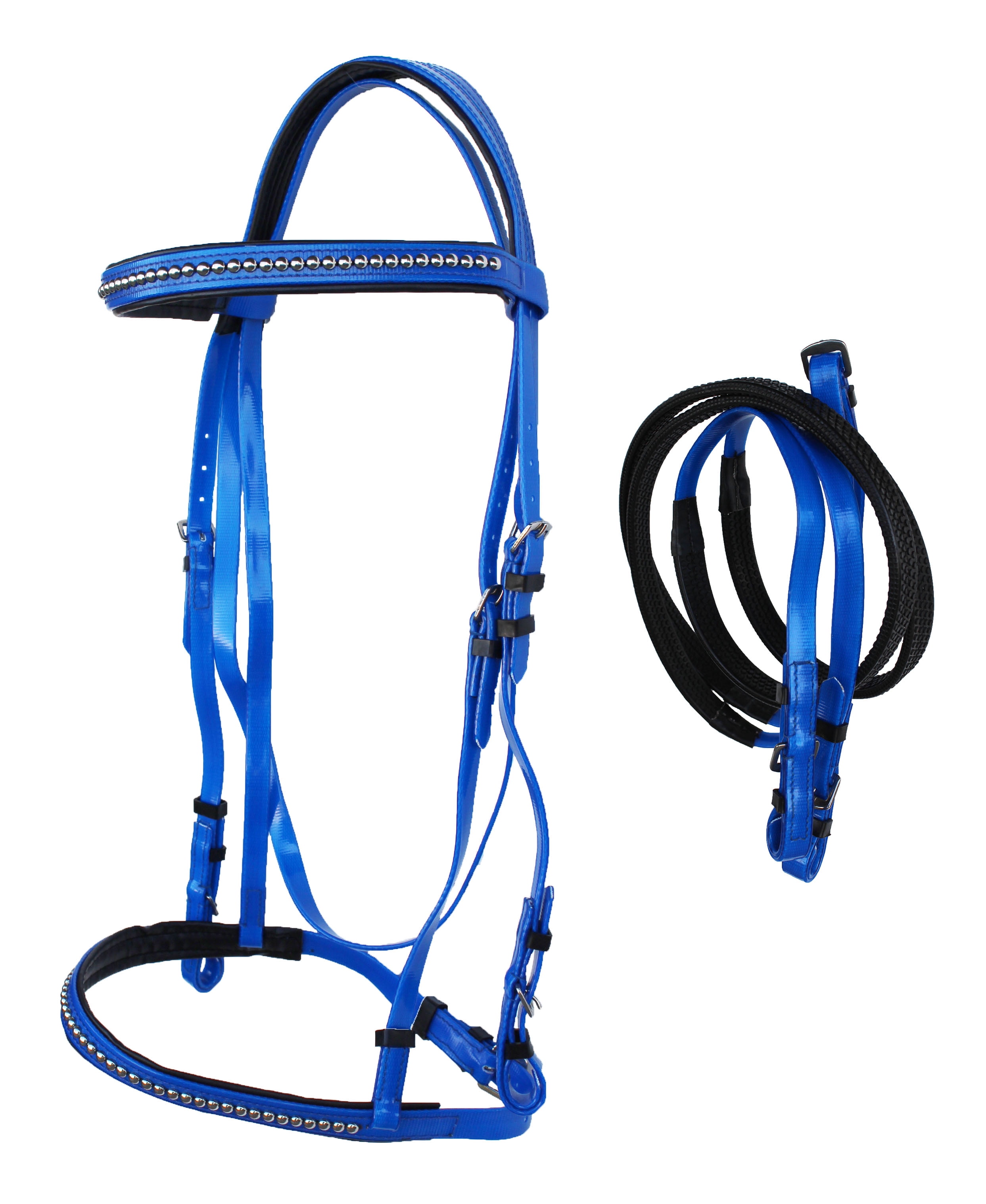 Horse English Biothane Endurance Bridle Noseband Tack Reins 40HS72