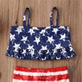 thumbnail image 4 of Douhoow Summer Toddler Baby Girl Swimwear Independence Day Swimsuit Ruffle Bathing Suit Beachwear, 4 of 8