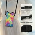 thumbnail image 5 of SEANATIVE Small Crossbody Phone Carry Pouch for Women Men with Removable Adjustable Strap Waterproof Mini Shoulder Bag Fits Most Smartphones, 8 x 4 inch, Colorful Tie-dye, 5 of 7