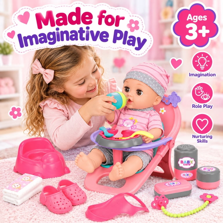 Mundo Toys 14-Inch Interactive Baby Doll with Playset photo 7