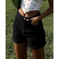 thumbnail image 3 of Pantalones cortos Onlypuff Jean Shorts vaqueros de cintura alta negros para mujer, 3 of 4