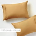 thumbnail image 6 of Noble Linens 2 Piece Pillow Case Set, Gold, Standard/Queen, 6 of 11
