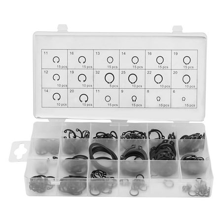 

Mavis Laven 225pcs Internal & External Snap Retaining Ring Circlip Assortment Box Set 18 Sizes External Circlip Snap Ring