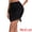 Black, variant on Women's Curved Slit Lined Lace Trim Half Slip Underskirt L White
