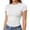 CBD60-White, variant on Lumtrix Womens Basic Short Sleeve Crew Neck T Shirt Slim Fit Tees Summer 2026 Y2K Going Out Fitted Crop Tops Cute Tight Shirts Green XL