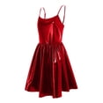 thumbnail image 4 of TTUHYWXI Women's Metallic Glitter Cowl Neck Cami Mini Dress Sexy Club Party Night Bodycon Short Dresses (Red, XL), 4 of 6