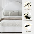thumbnail image 3 of 4 EVER WINNER Full Size Bed Frame, Boucle Upholstered Bed Frame with Headboard, White Full Bed Frame, White, 3 of 4