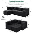 thumbnail image 3 of BEHOST 102.5" L Shaped Modular Sectional Sofa with Extra Deep Seats, Cloud Couch for Small Living Room,Teddy Black, 3 of 11