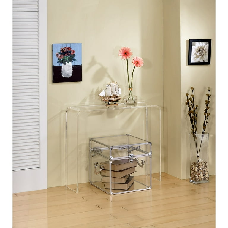 Fox Hill Trading Clear Acrylic Console Table - Pure Décor Lucite