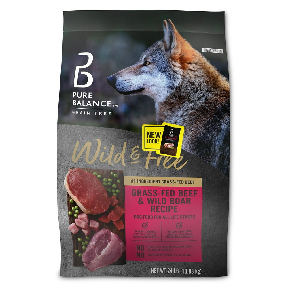 Pure Balance Wild & Free GrainFree Formula Dry Dog Food, GrassFed