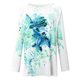 thumbnail image 4 of Tops de mujer Invierno Estampado de animales Botón Sudadera Pullover Tops Fridja  hkj1990, 4 of 5