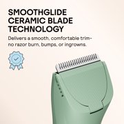 Meridian Plus Trimmer Enhanced Pubic & Body Shaver, Groin & Bikini Electric Shaver, Waterproof, for Men & Women, Sage