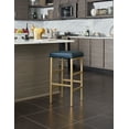 thumbnail image 2 of OSP Home Furnishings 30" Gold Backless Stool in Blue, 2 of 4