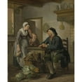 thumbnail image 2 of Adriaan de Lelie 20x24 Black Ornate Framed Double Matted Museum Art Print Titled: Morning Visit (1796), 2 of 5