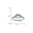 thumbnail image 2 of Gem & Harmony 1.00 Carat (Ctw)  Aquamarine Ring in Sterling Silver for Women, 2 of 5