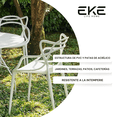 thumbnail image 2 of Sillas de Comedor EKE Life Home Set de 4 Nealtican Exterior Interior PVC blanco GC015, 2 of 8