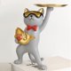 thumbnail image 4 of Estatuilla De Bandeja De Almacenamiento Para Gatos Figurita de gato de resina, regalo de vacaciones, bonita bandeja de gato, figuritas para porche, dormitorio Ndcxsfigh Libre de BPA, 4 of 8
