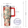 thumbnail image 2 of 40oz Christmas Ornaments Tumbler with Lid and Straw, Stainless Steel Cup with Handle Elk Travel Coffee Mug, Christmas Gifts, 2 of 4