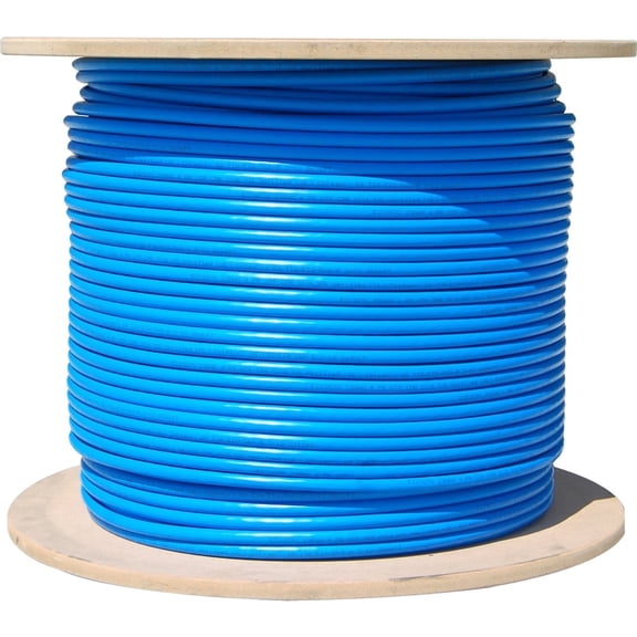 1000 Foot Bulk Blue Cat6a Ethernet Patch Cable, 500 MHz, 23 AWG, UTP(Unshielded Twisted Pair) Solid Copper, (CMR) Riser Rated, Internet Patch Cable, 1000 Foot Spool, CableWholesale