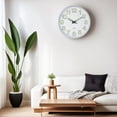 thumbnail image 3 of REGALWOVEN Wall Clock, Silent Non Ticking Battery Operated Modern Glow-In-The-Dark Clocks for Home Silver 12 inch, 3 of 6