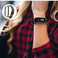 thumbnail image 3 of Bracelet en Cuir pour Montre Compatible avec Mi Band 6 4 3 5, 3 of 7
