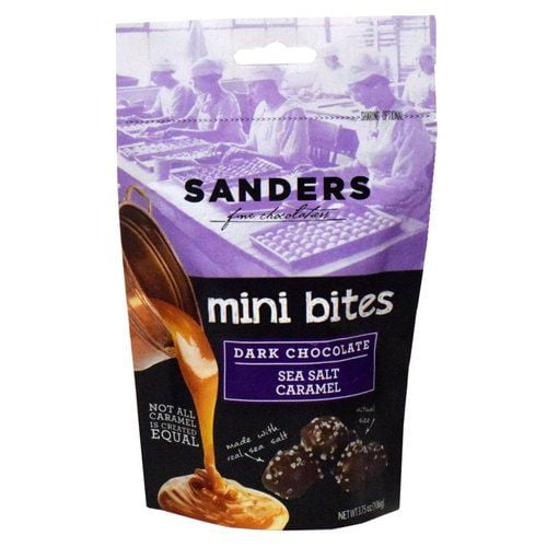 Sanders Fine Chocolate Dark Chocolate Sea Salt Caramel Mini Bites, 3.75 oz.