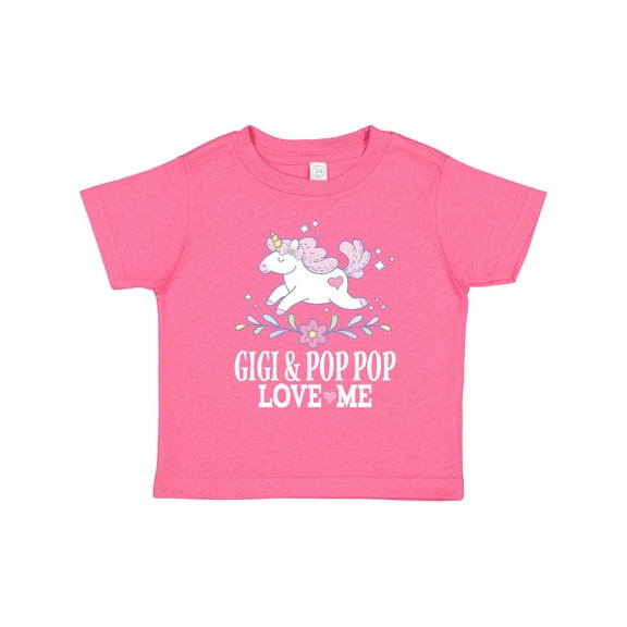 Inktastic Gigi and Pop Pop Unicorn Girls Toddler T-Shirt
