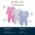 thumbnail image 5 of Baby Girl Onesies Brand 3-Pack Footless Pajama Set Sizes (Newborn-24 Months), 5 of 6