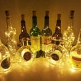 thumbnail image 2 of Paquete de 24 luces LED para botellas, luces de cadena, alambre de cobre, luces para botellas de vino a batería con corcho, blanco cálido, 2 of 6