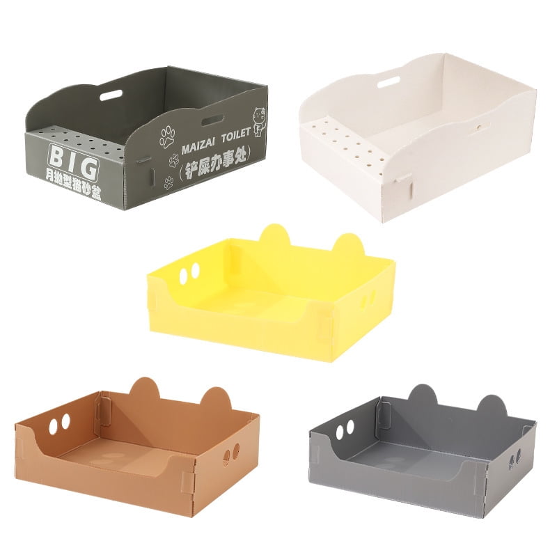Pet supplies disposable cat litter box PP foldable waterproof cat litter boxenvironmentally friendlymaterial large cat litterbox