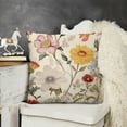 thumbnail image 2 of YINGXI Flower Pillow Cover Burlap Yellow Leaves Throw Pillow Case Square Cushion Cover Case for Party Home Farmhouse Couch Sofa Car 20x20in, 2 of 5