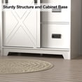 thumbnail image 5 of 36 Inch Farmhouse Bathroom Vanity Set with Sink Top, Hand Painted, Sliding Barn Door, Interior Shelf, 5 of 9