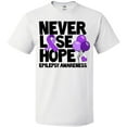 thumbnail image 3 of Inktastic Never Lose Hope Epilepsy Awareness with Balloons and Purple Ribbon T-Shirt, 3 of 5